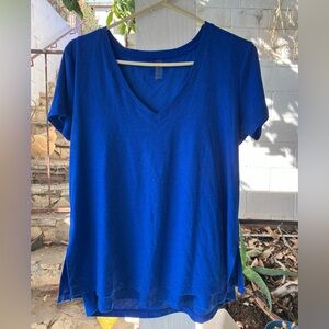 Featherweight Cozy Cover Maternity Nursing Tee Blue Electric Royal Heather